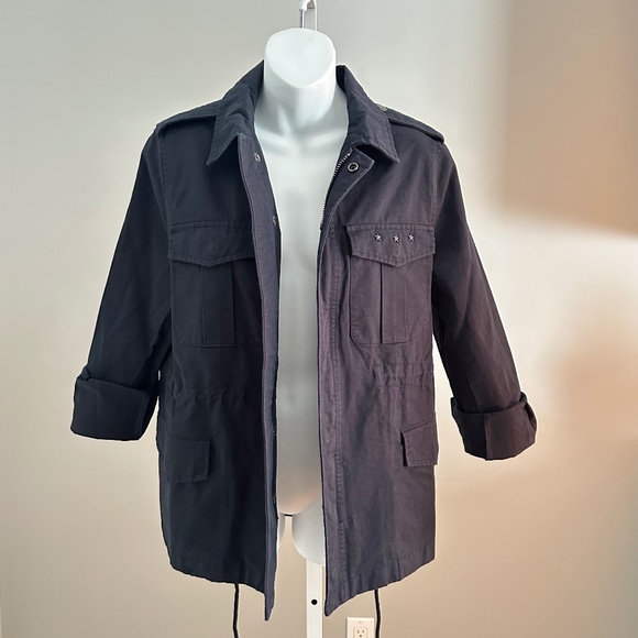 ZADIG & VOLTAIRE Chic Love Punk Kayak Washed Blk Jacket Sz M NWT $598!! - Picture 3 of 9